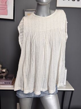 Akemi + Kin White Boho Flowy Shirt